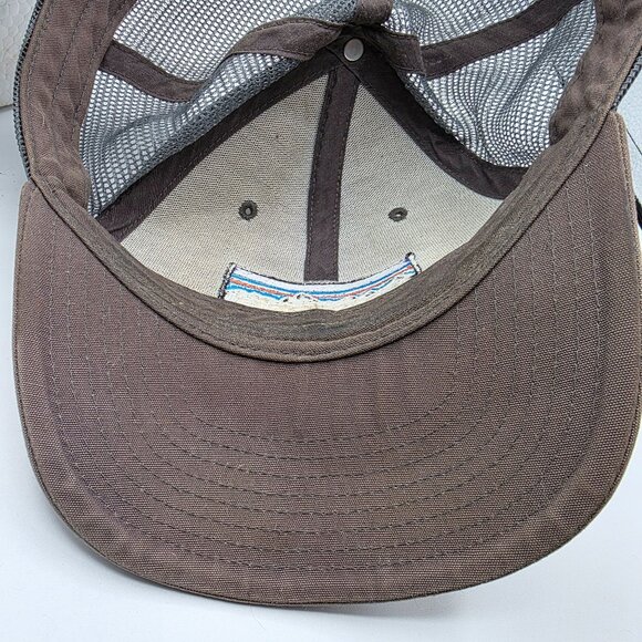 Patagonia P-6 Logo Adults Brown Trucker Hat Outdoors Camping Outdoors Casual - Picture 7 of 9